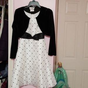 White and black kids dress